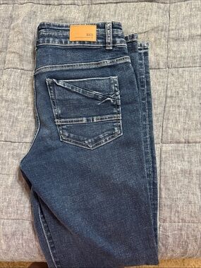 BKE Women's Boot Cut Jeans in Dark Blue